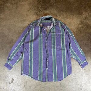 Vintage 90s striped Santana button up shirt Men's Size L
